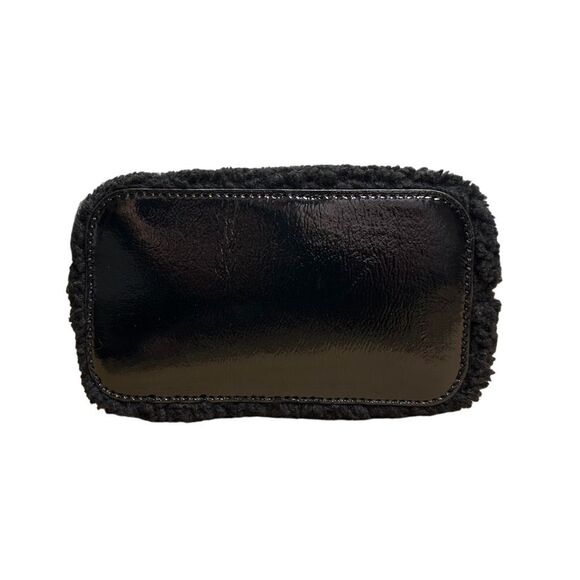 Calvin Klein Astatine Sherpa & Patent Leather Mini Bucket Bag 6.25” x 6” x 3.5” - Picture 10 of 10